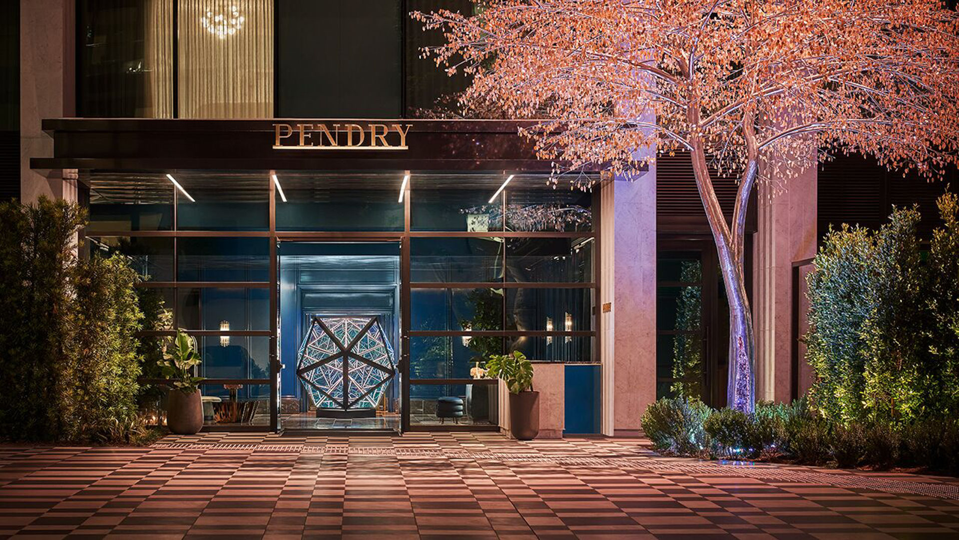 Exterior View of Entrance Night Shot