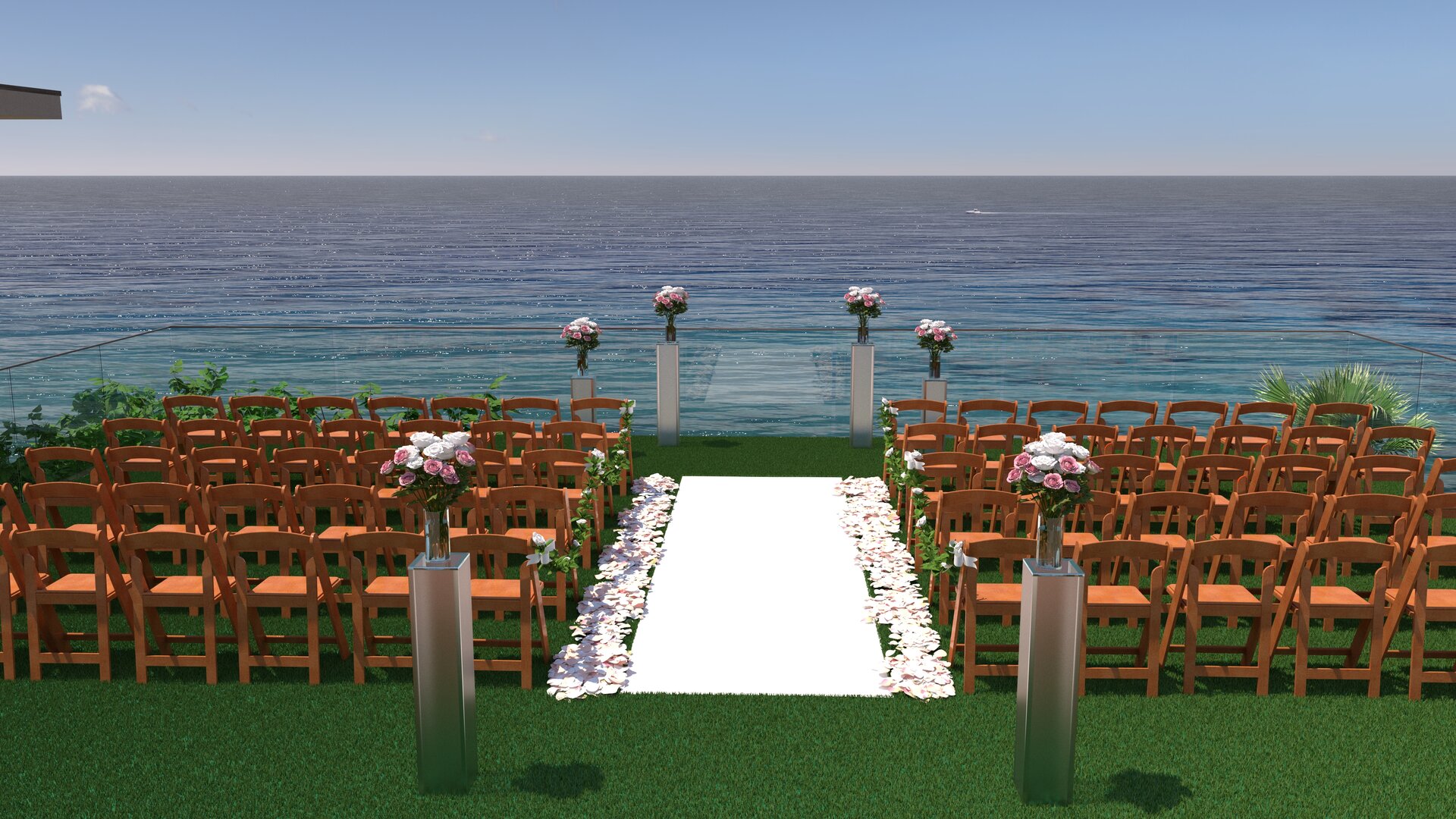 Catalina Terrace Event Space Wedding Ceremony Setting