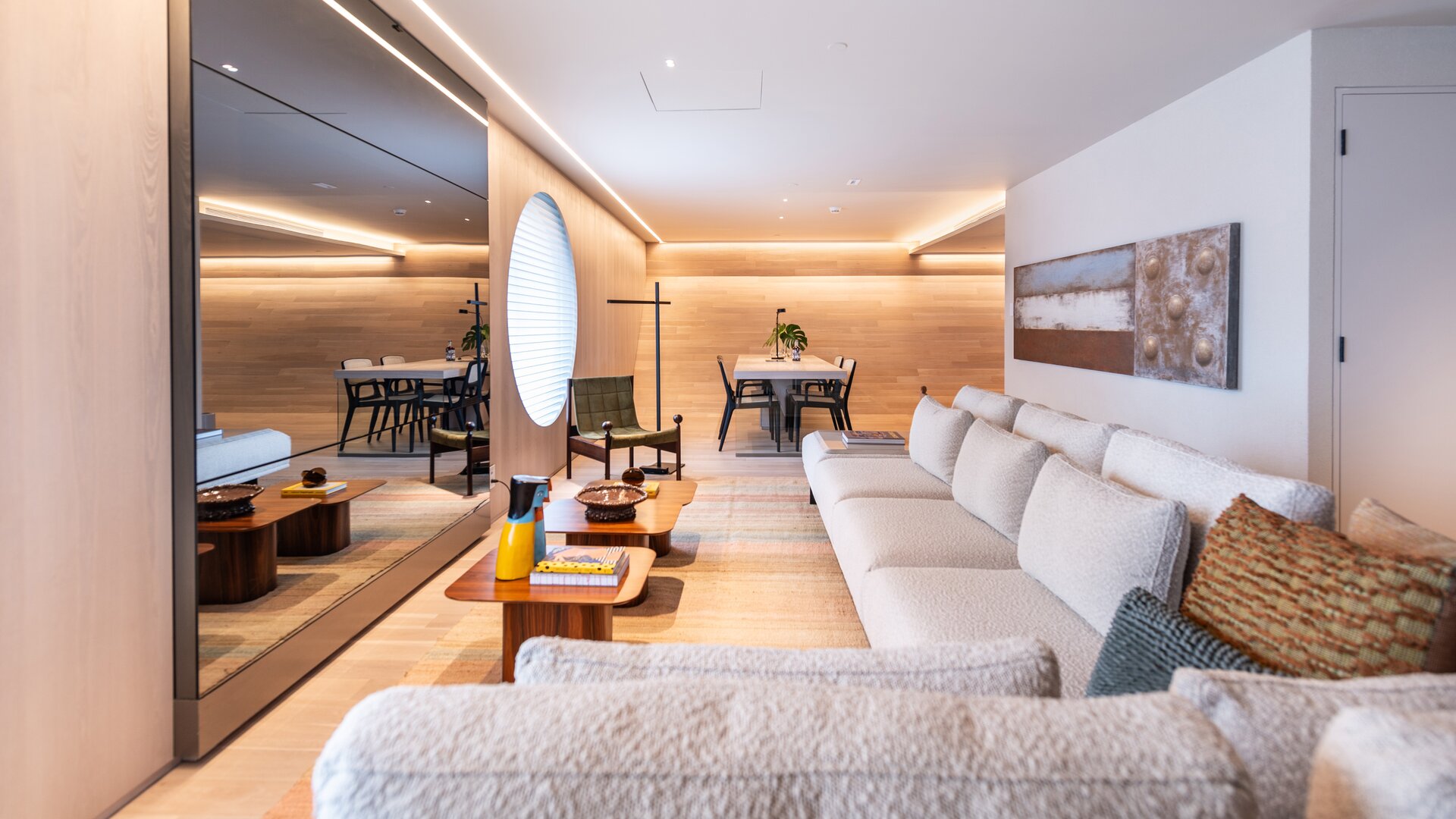 Champs Elysees Suite Living Space View to Dining Space