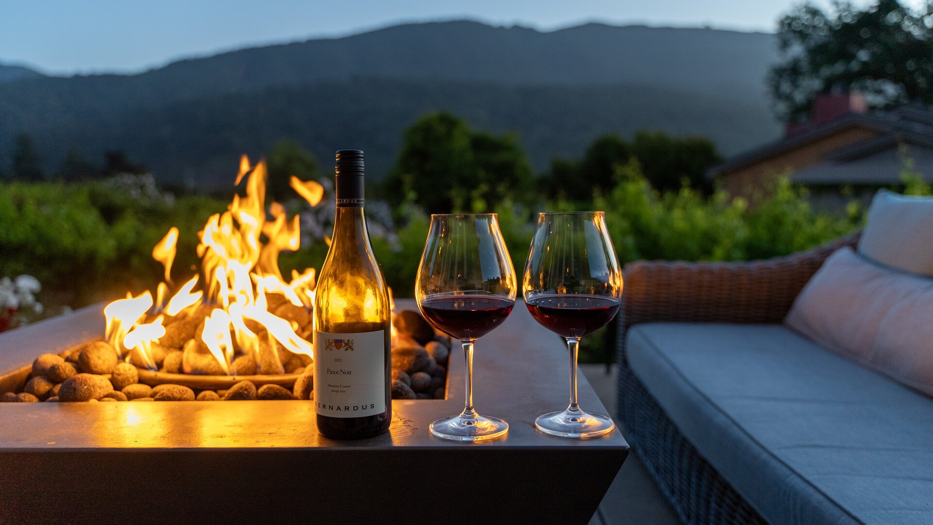 Exterior Lounge Space with Firepit