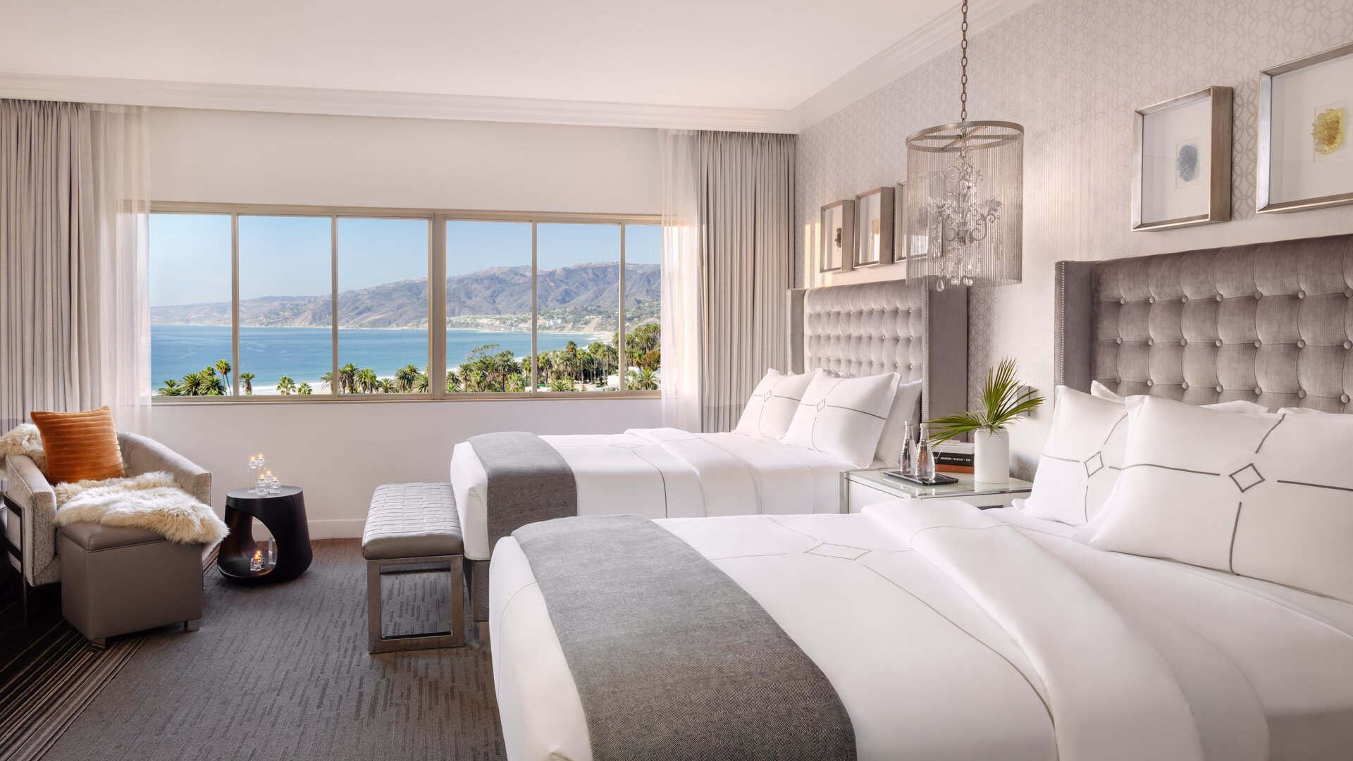 Deluxe Double Queen Guest Room with City & Ocean View