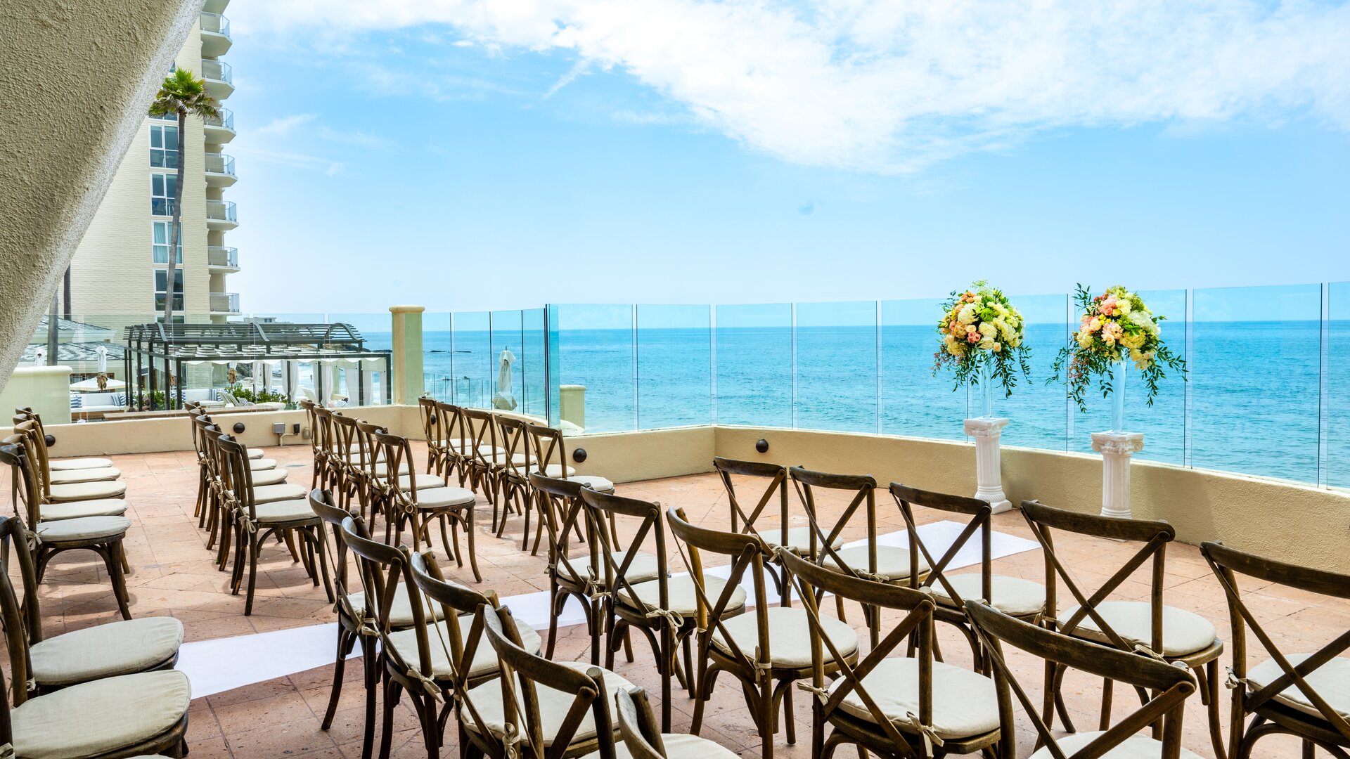 Pacific Terrace Event SpaceWedding Ceremony Setting