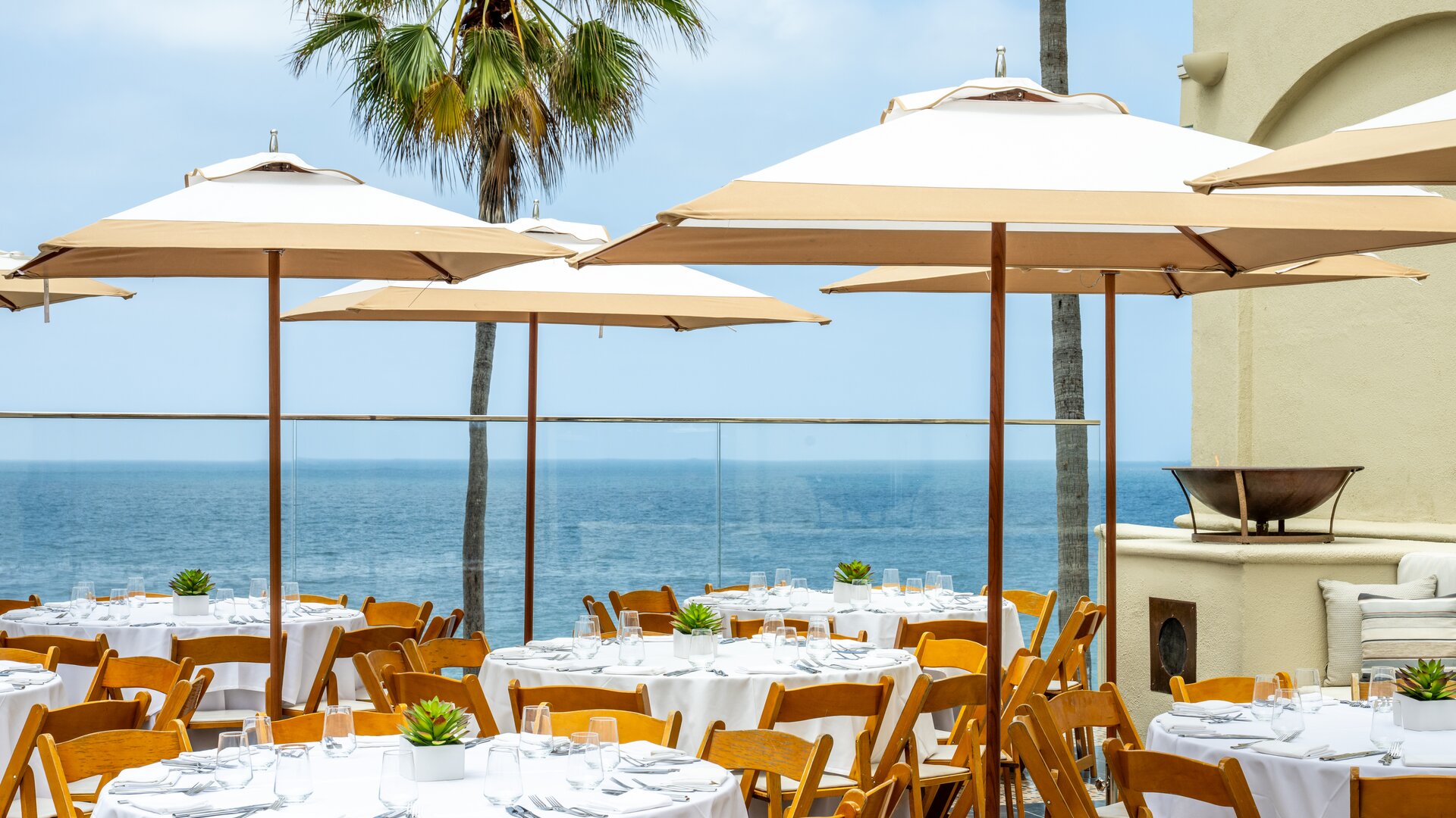 Pacific Terrace Event Space Wedding Reception Setting