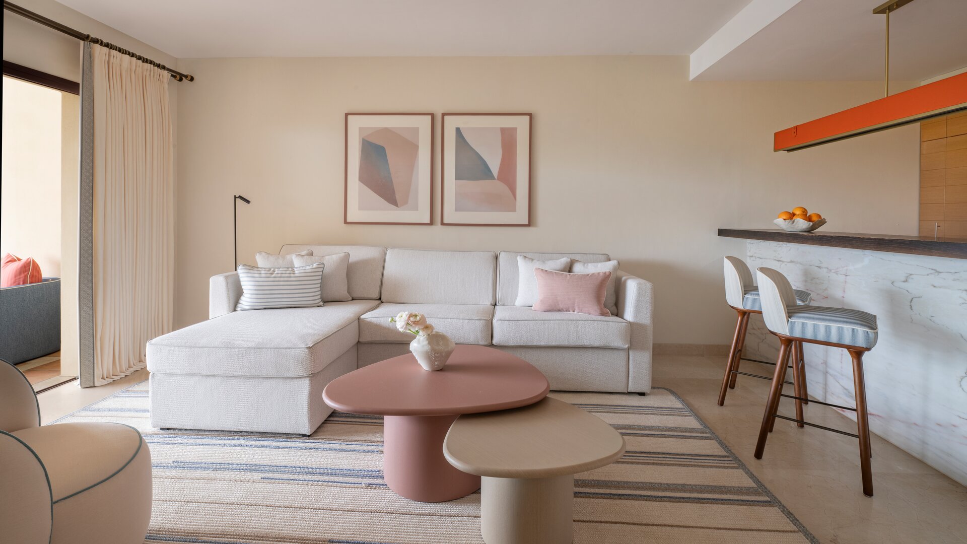 Premium One-Bedroom Residence Living Space