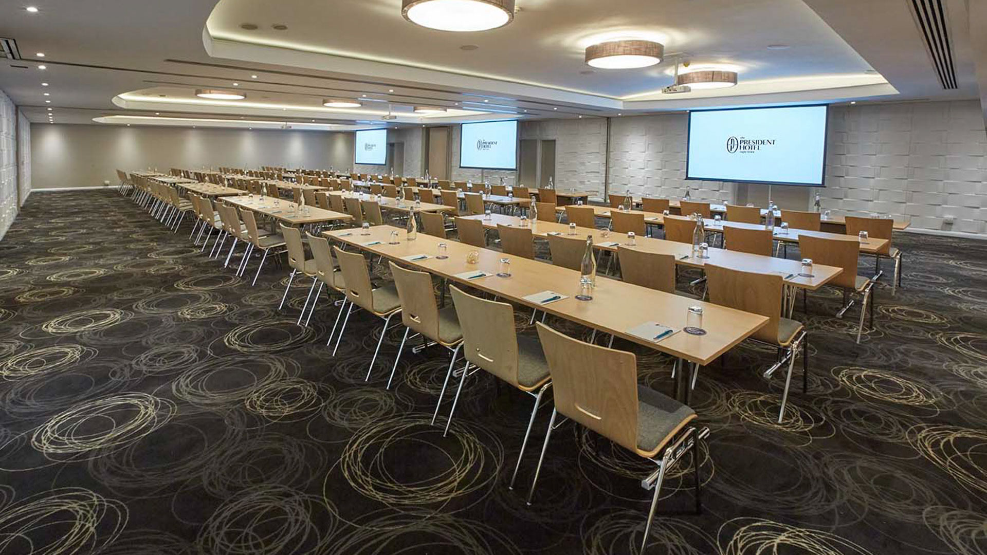 President Rooms 1, 2, 3 Combined with Classroom Seating