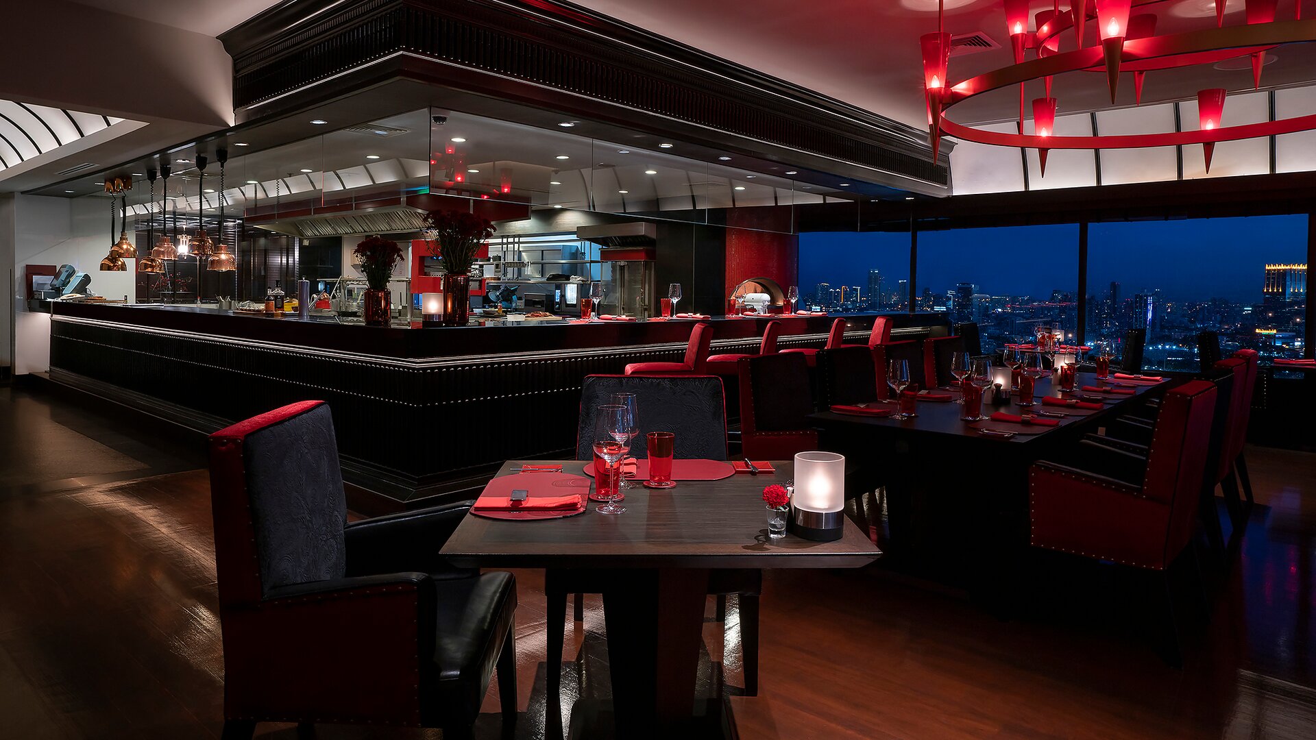 RR&B Steakhouse Restaurant Open Kitchen Area