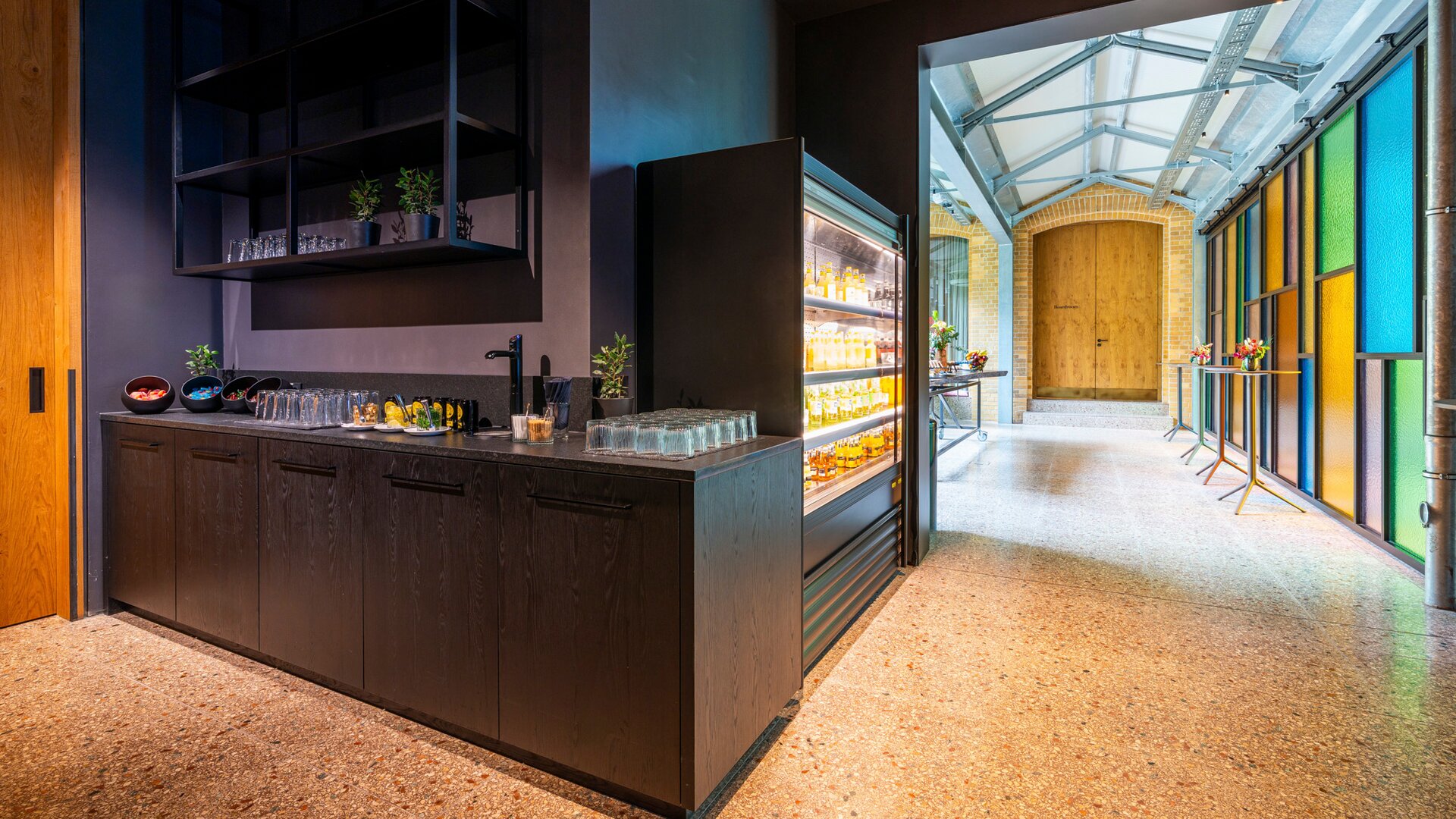 Conference Room Foyer Wet Bar and Beverage Area