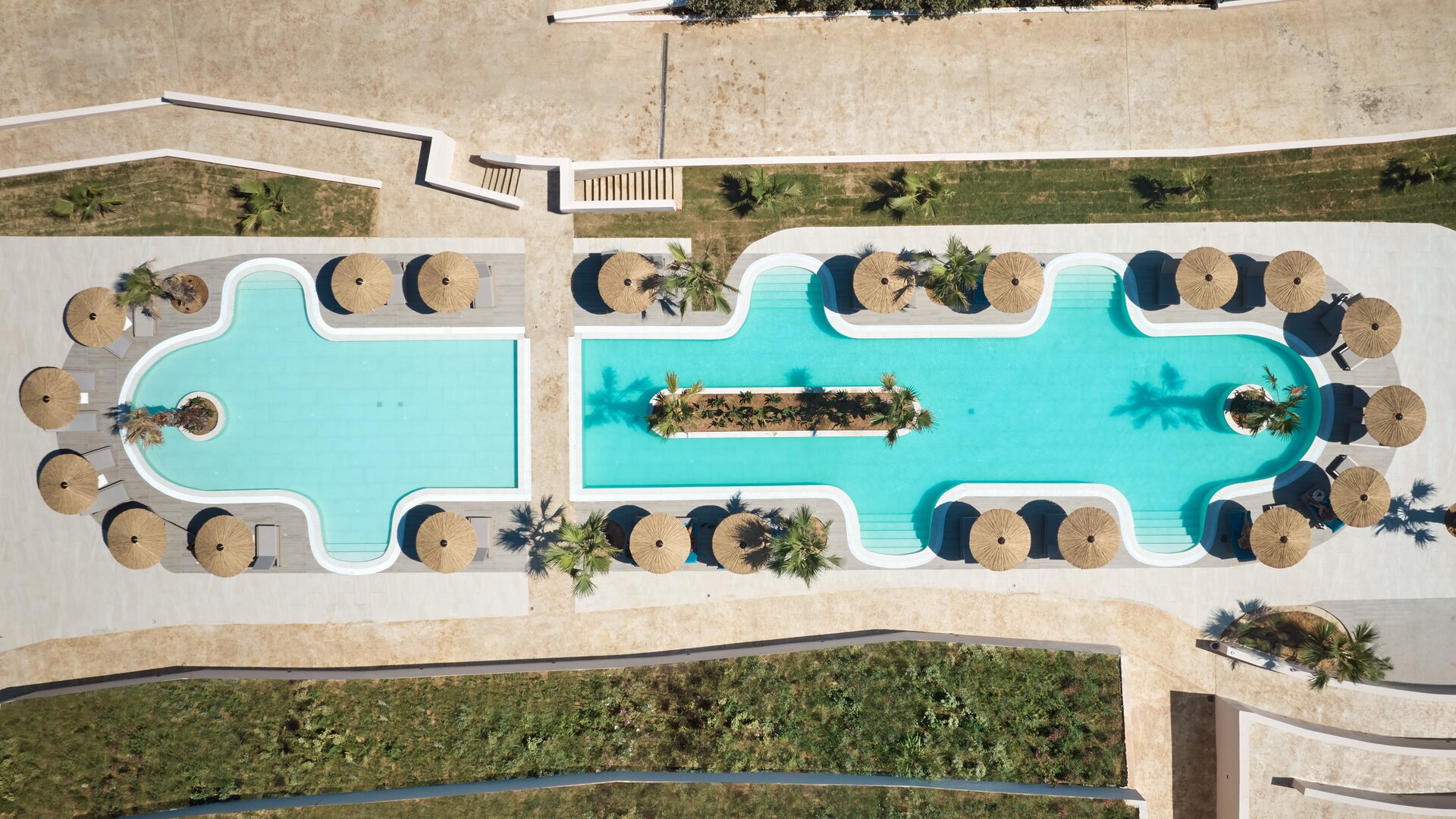 Overhead View of Outdoor Pool