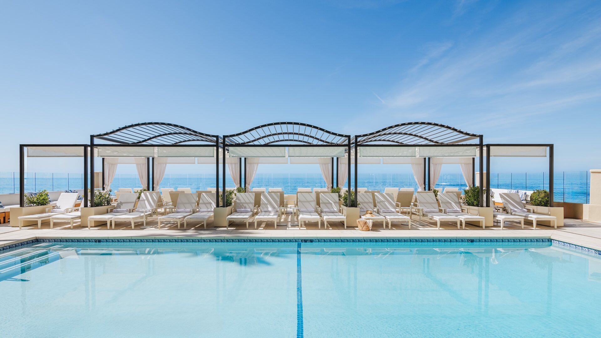 Outdoor Pool with Lounge Area