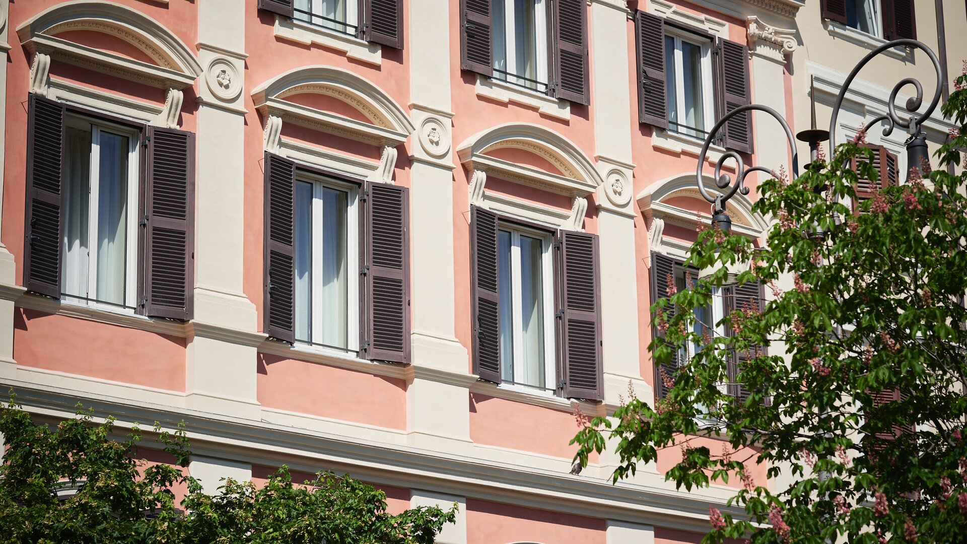 Trastevere Roma Facade with Guest Accommodation Windows