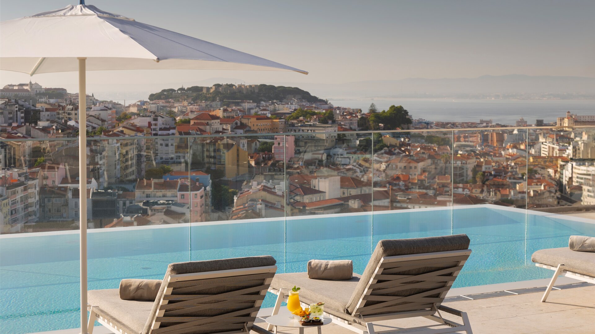 Rooftop Pool and Lounge Chairs