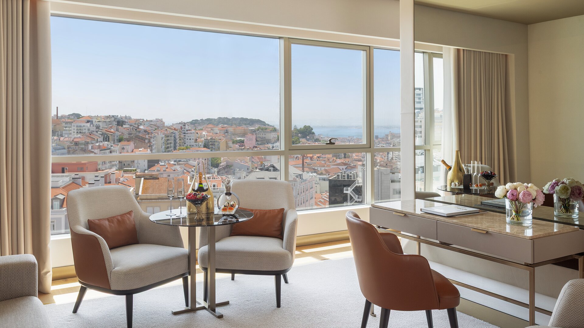 Premium Suite Dining Seating and Desk or Office Spaces