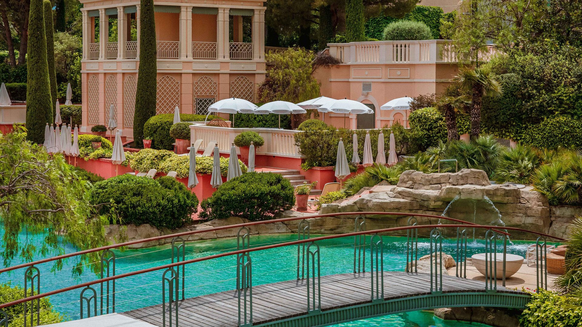 Lagoon Outdoor Pool Bridge Walkway