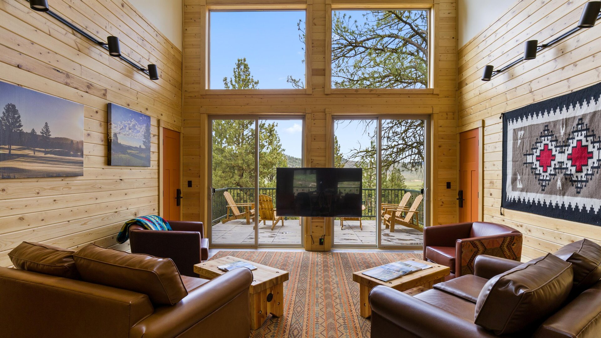 Sunrise Cabin Living Space and View