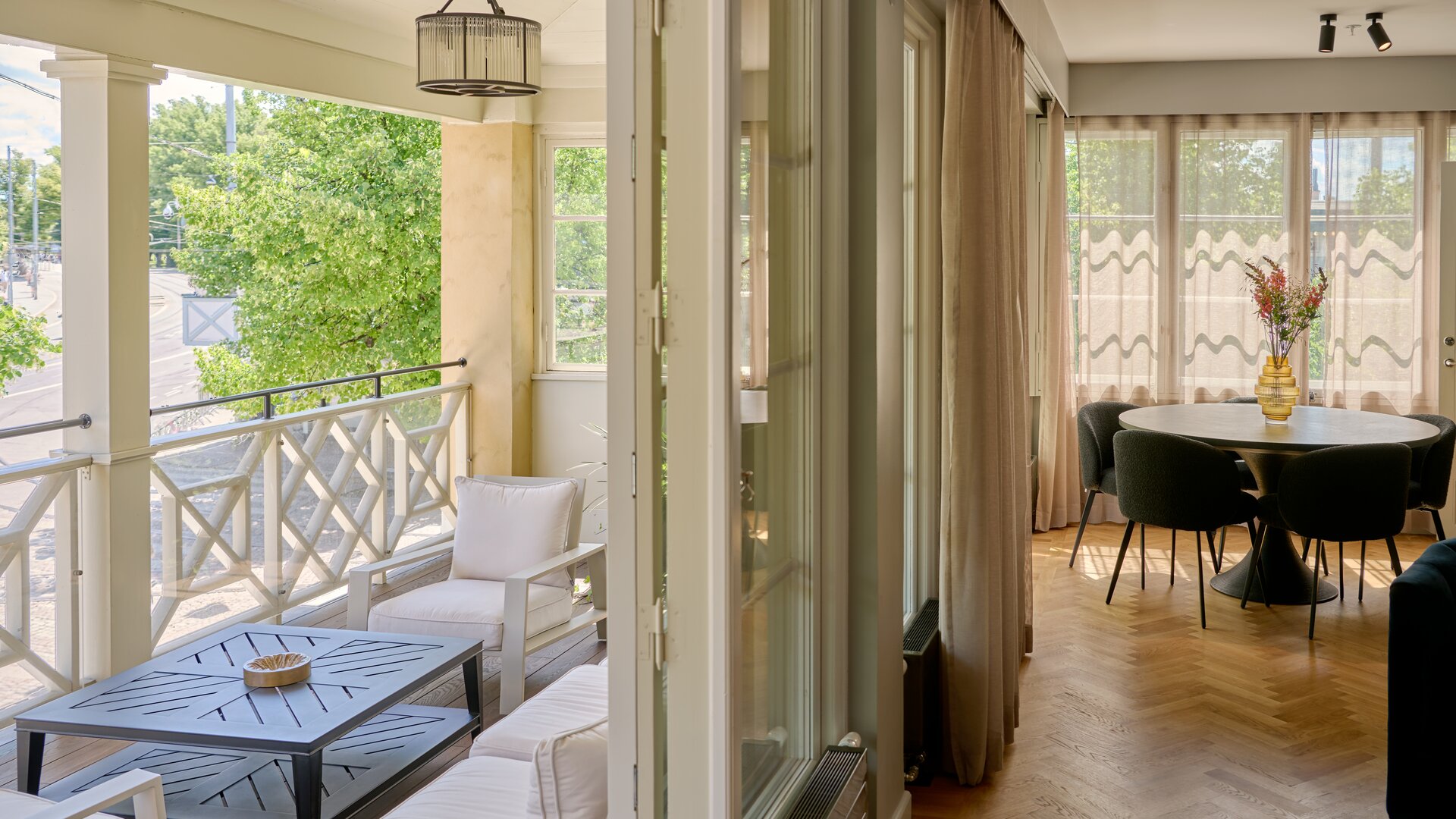 Veranda Suite Dining Area and Doorway to Private Veranda