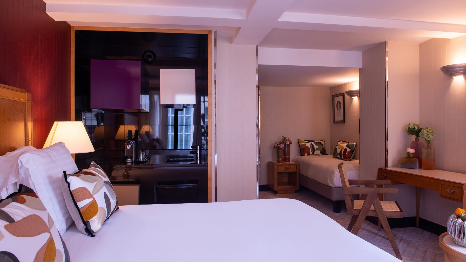 Jr Suite Bedroom View from Sofa