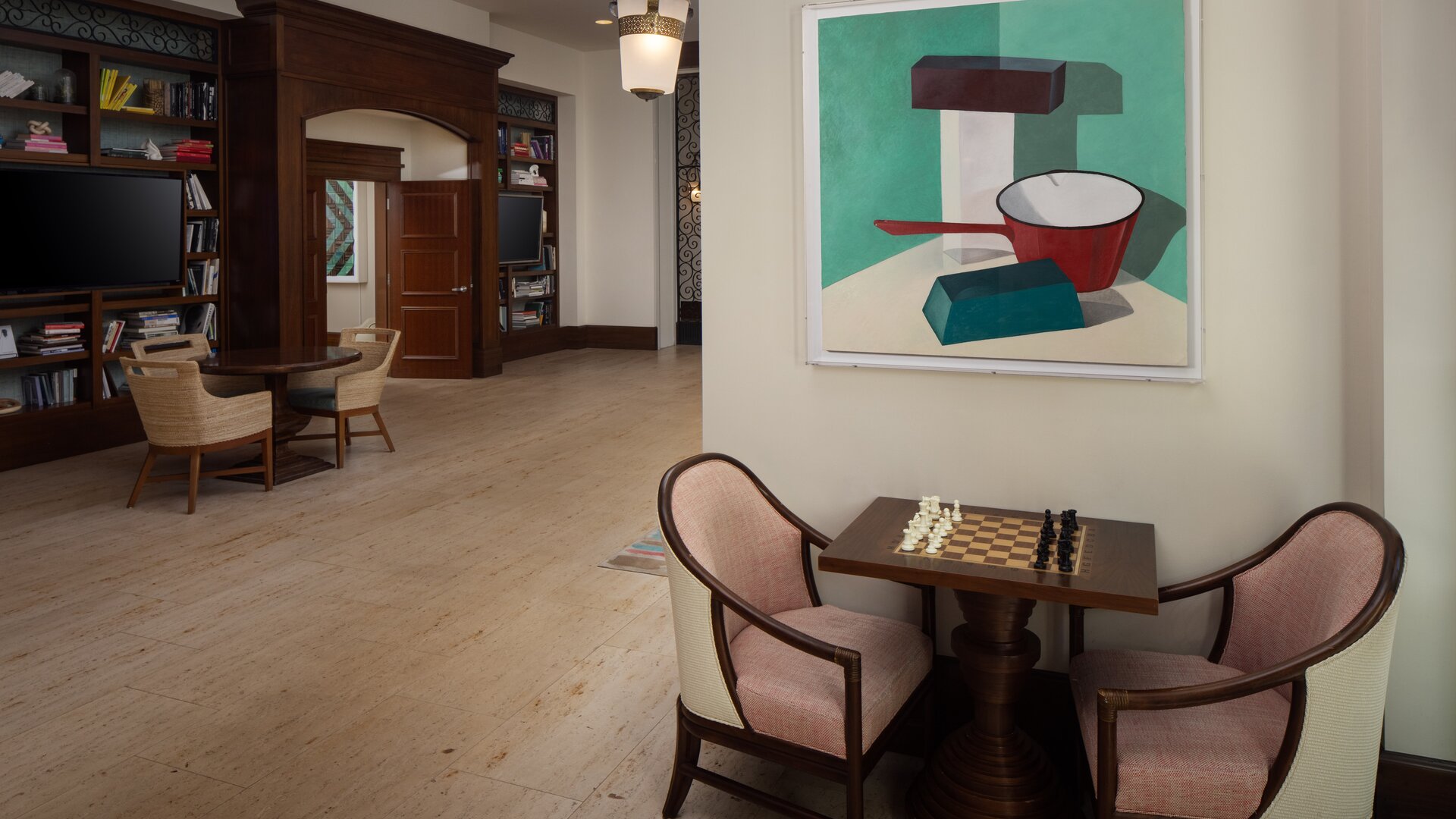 Common Area Seating with Media and Boardgames