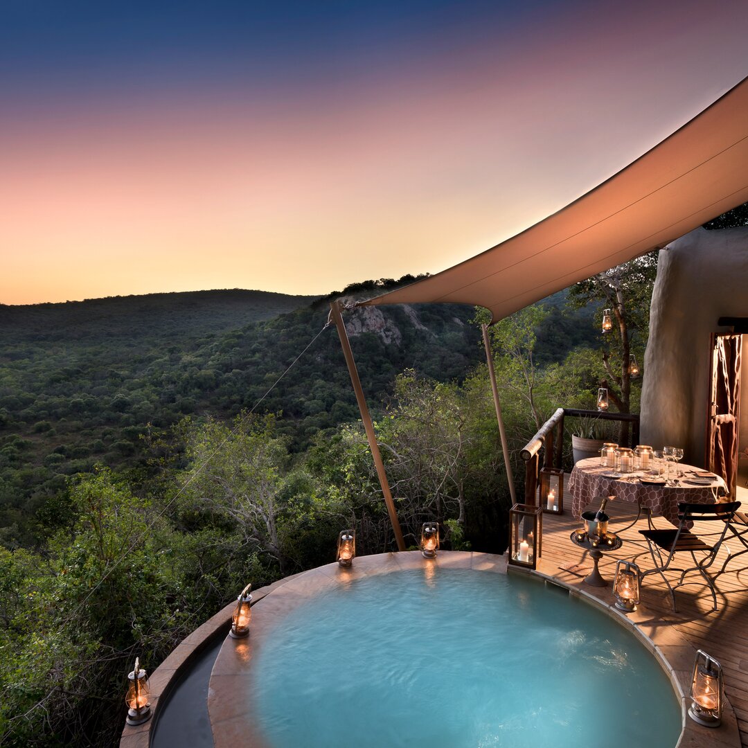 andBeyond Phinda Rock Lodge suite pool private dinner