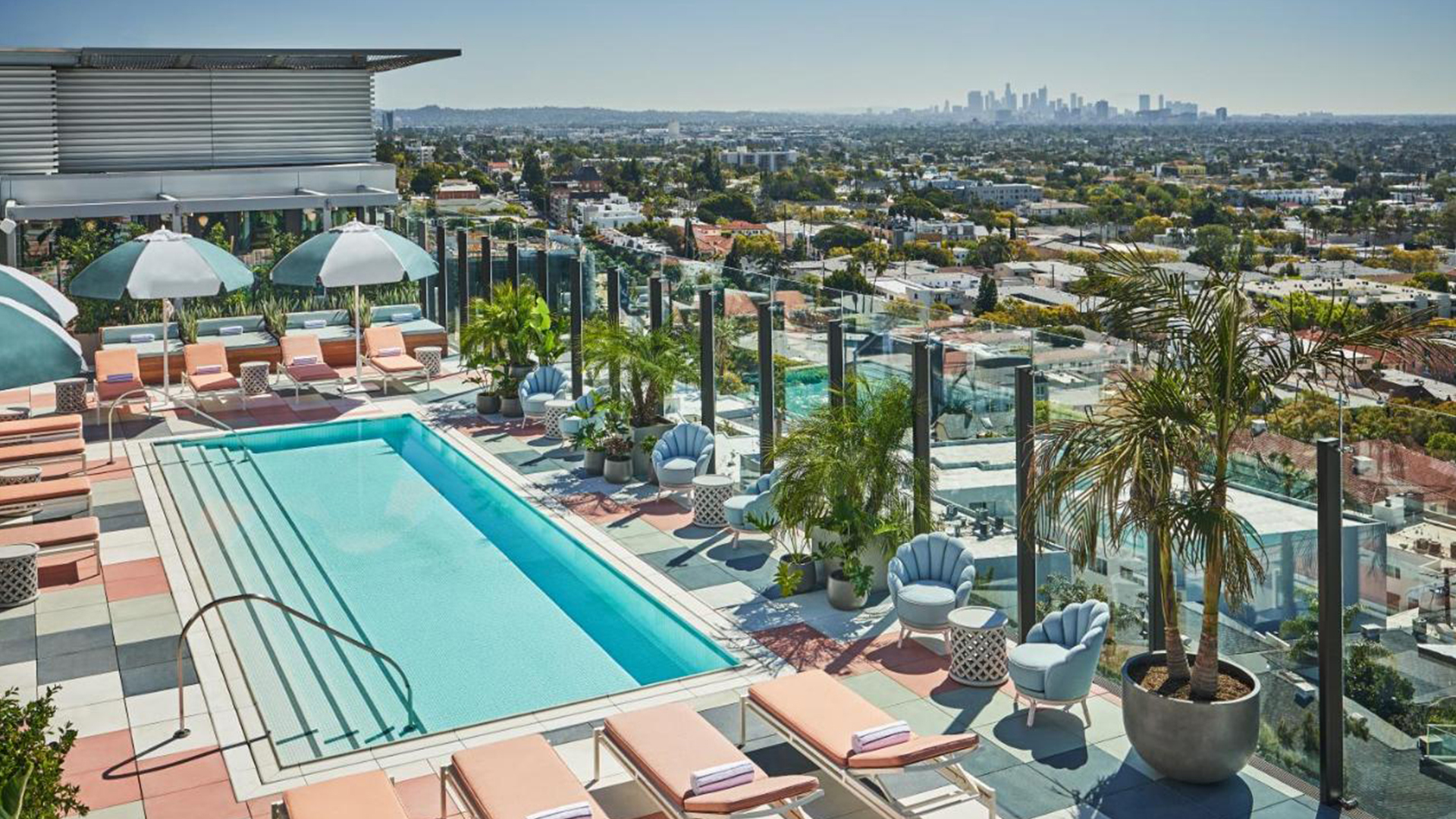 Pendry West Hollywood aerial of pool