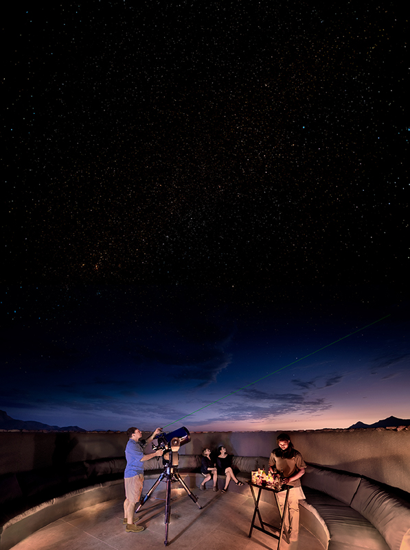 Stargazing at andBeyond Sossusvlei Private Desert Reserve.