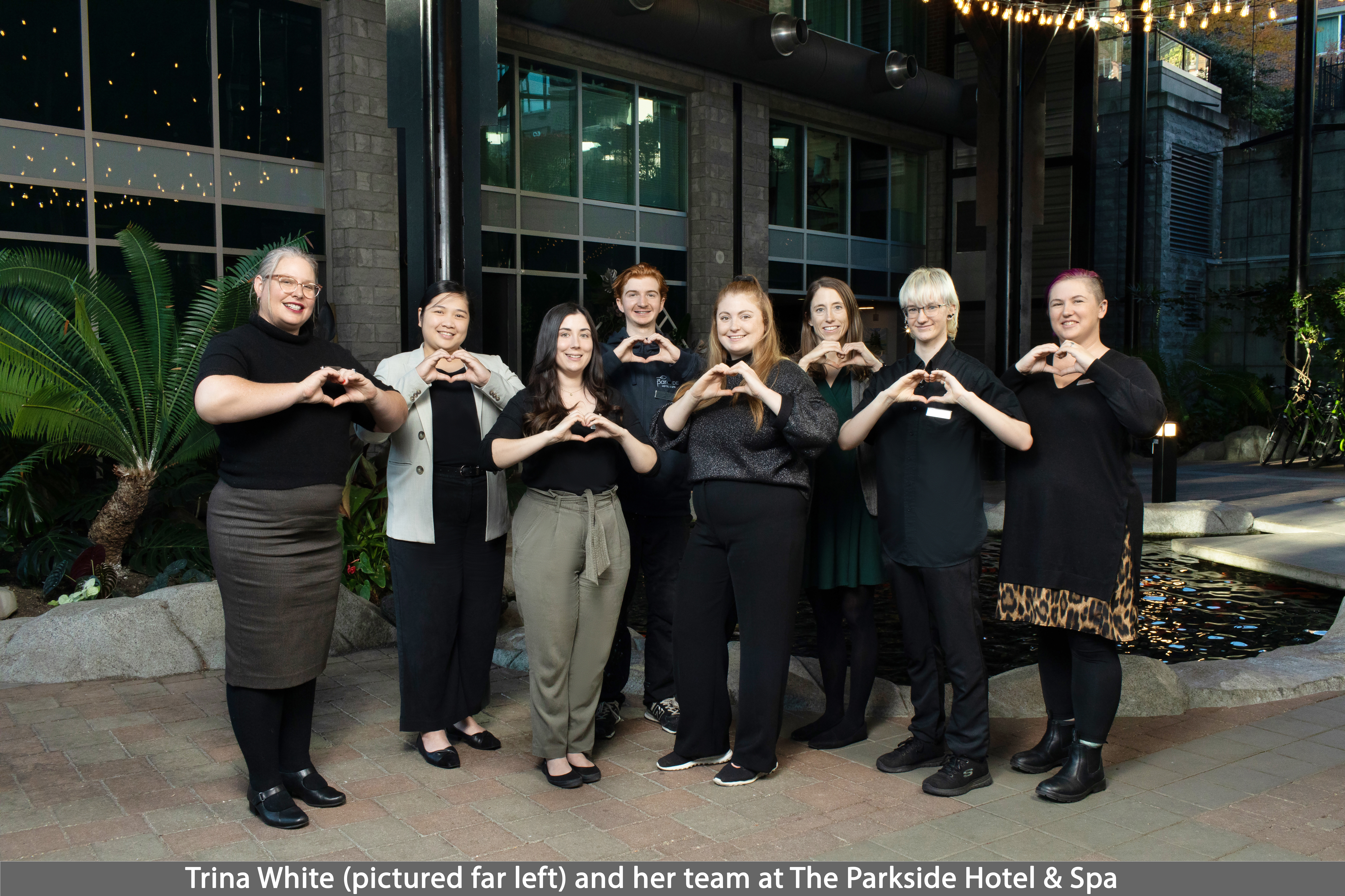 Trina White (pictured far left) and her team at The Parkside Hotel & Spa