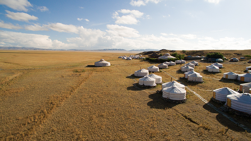 Cultural Immersion at Three Camel Lodge includes stays in traditional gers (yurts).