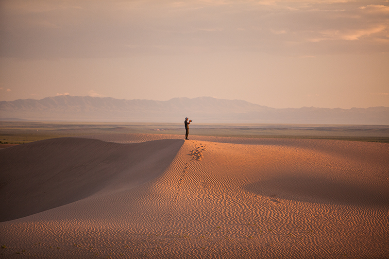 Sunset in the Gobi.