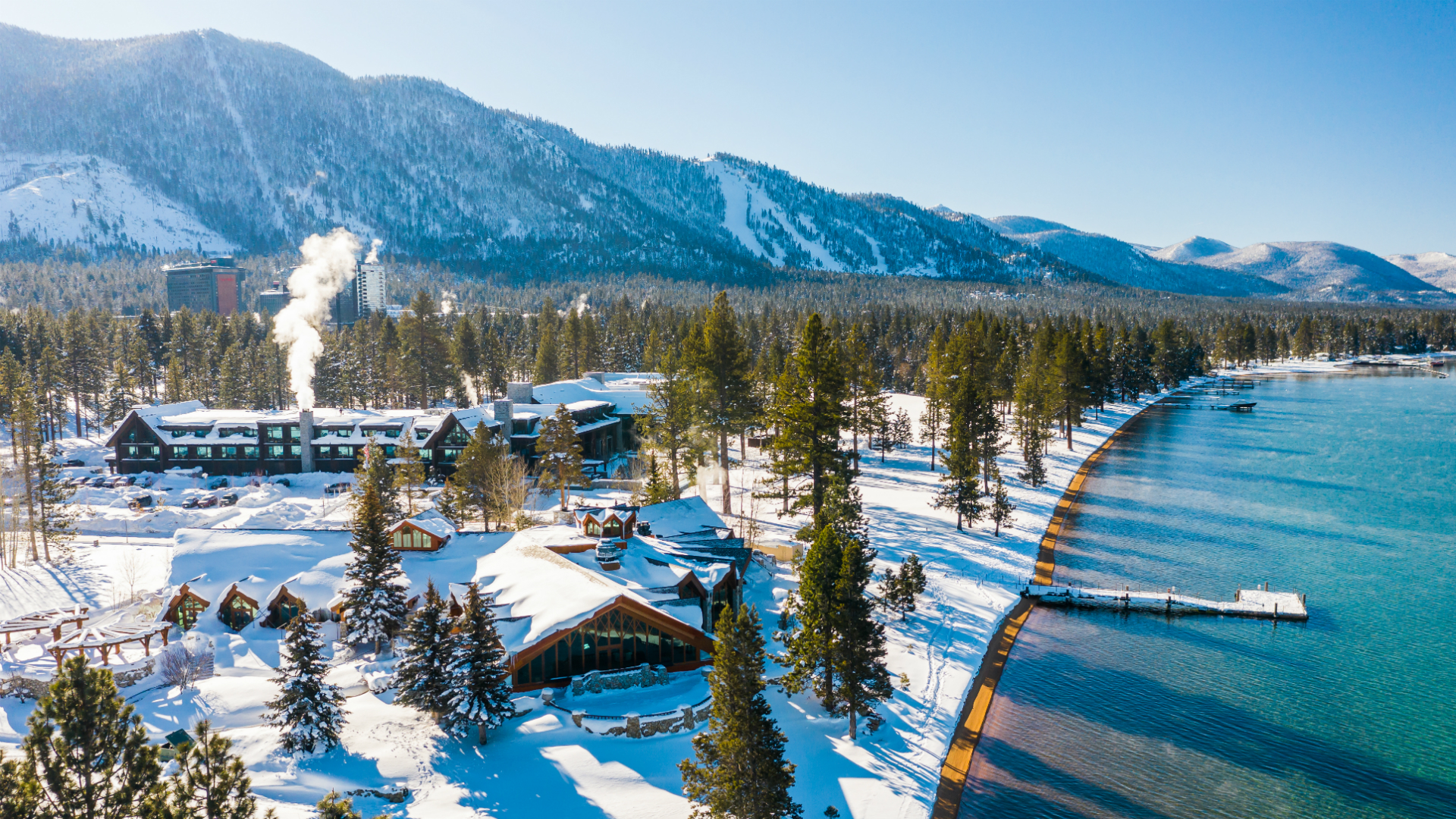 winter hotel snow ski lodge