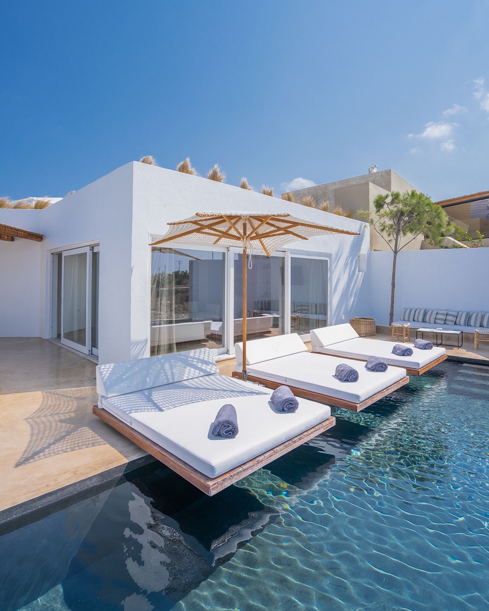 3 Bedroom Villa Loungers and Pool