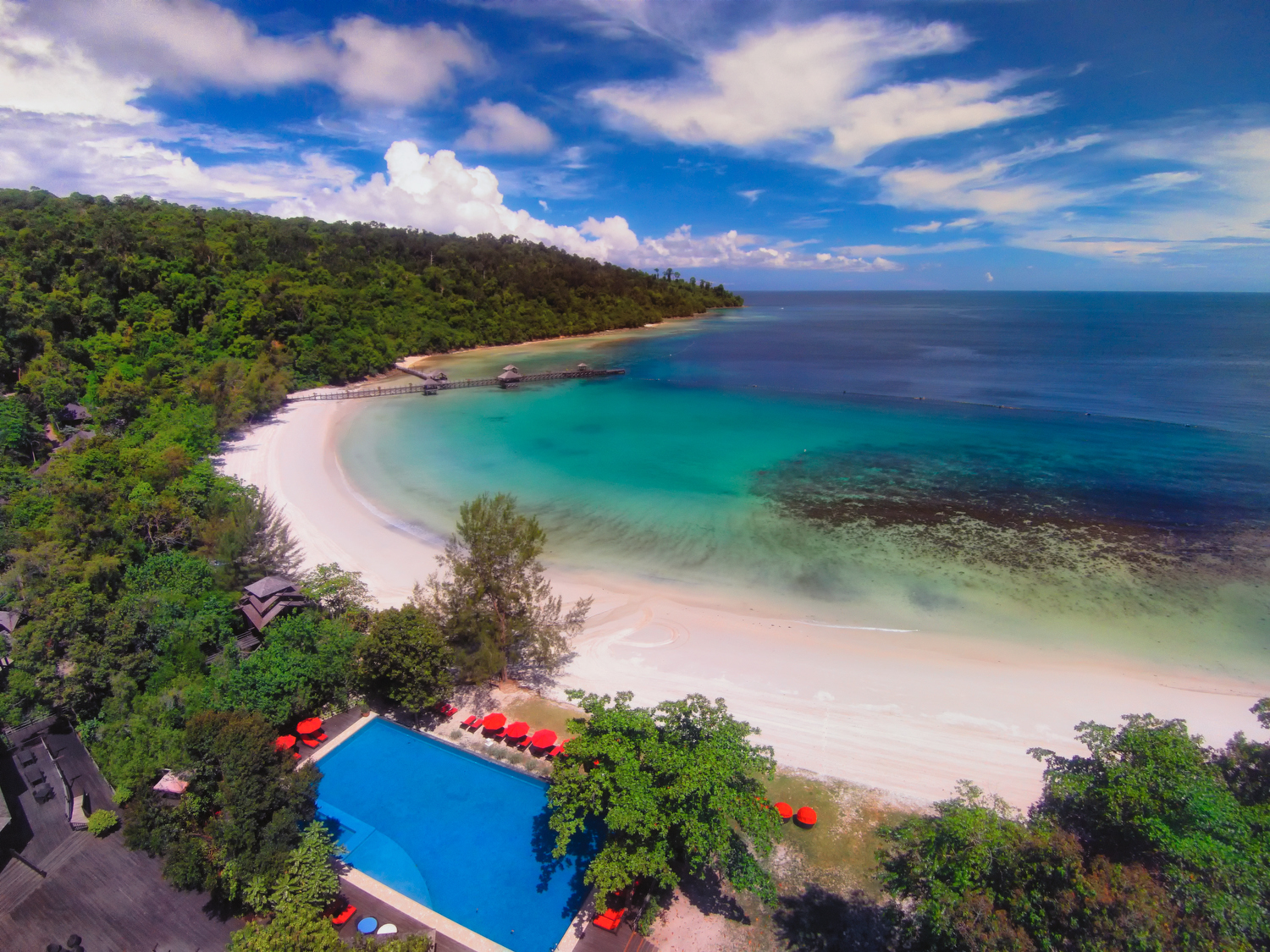 Bungaraya Island Resort Aerial