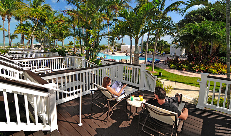 Hawks Cay Resort Lounging on Terrace