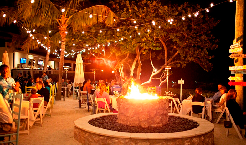 Hawks Cay Resort Outside Terrace at Night