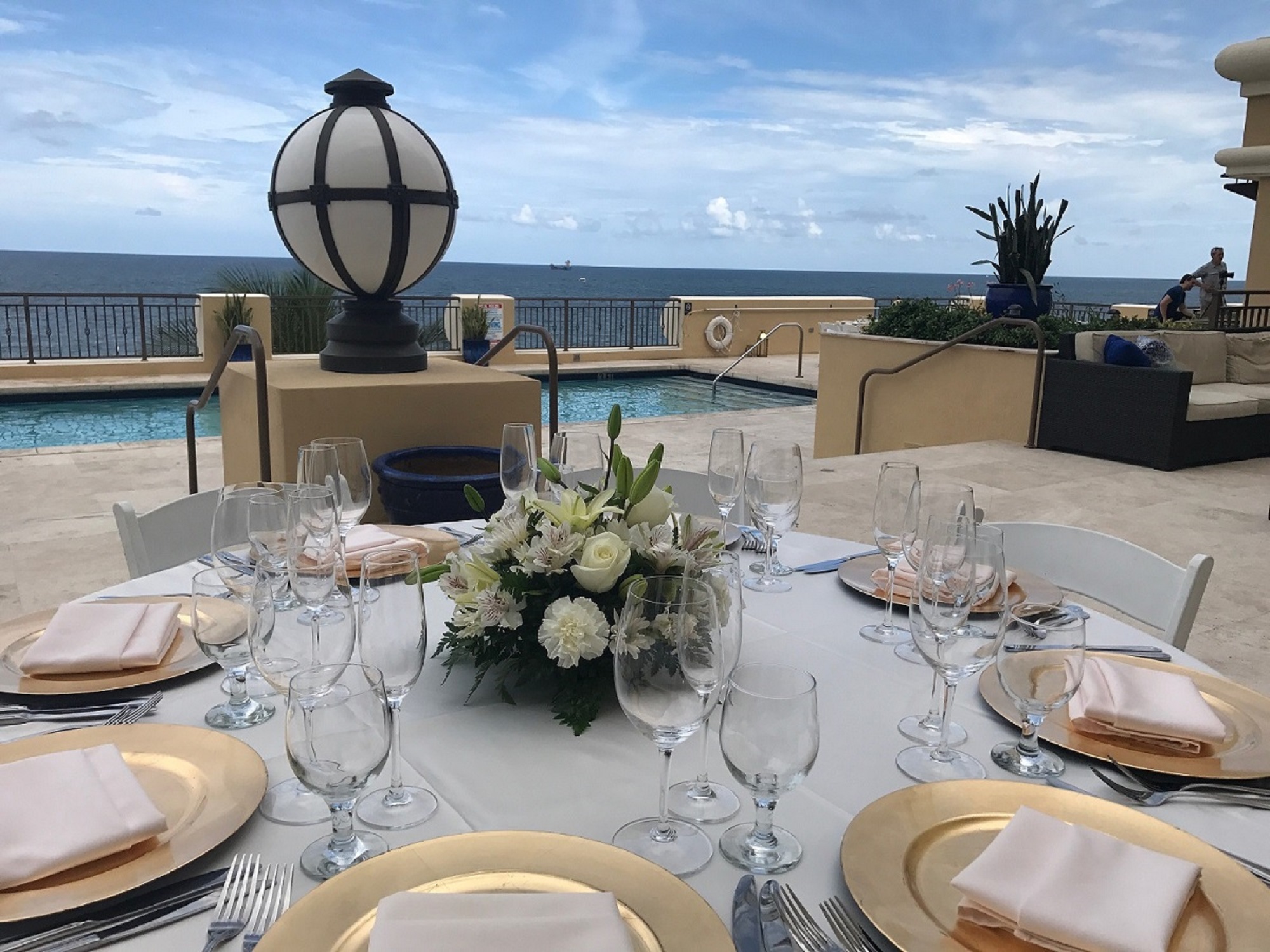 Ocean Terrace Wedding Setup