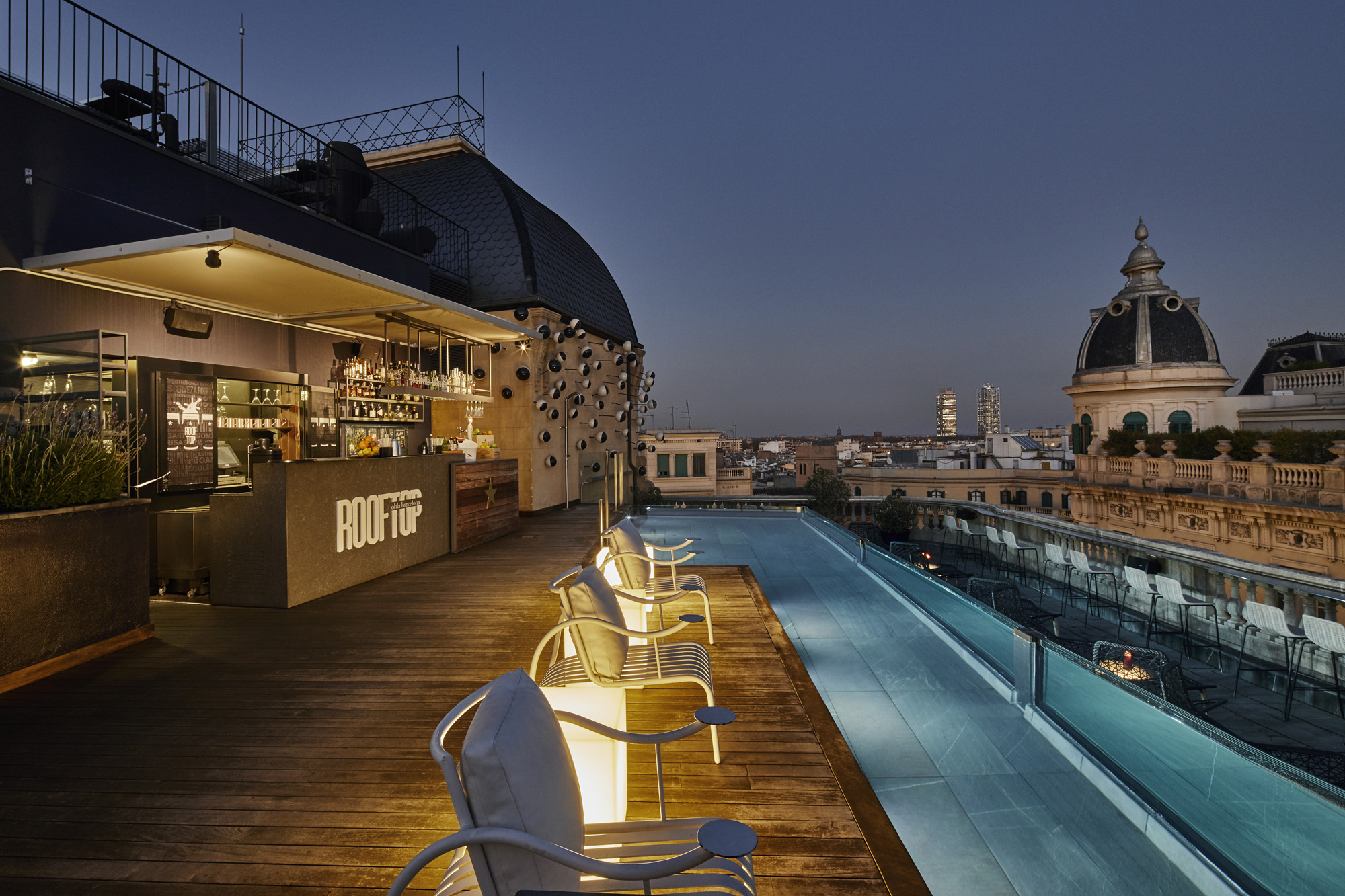 Rooftop Terrace at night