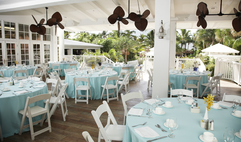 Hotel Palms Guest Event Setup on Veranda Terrace