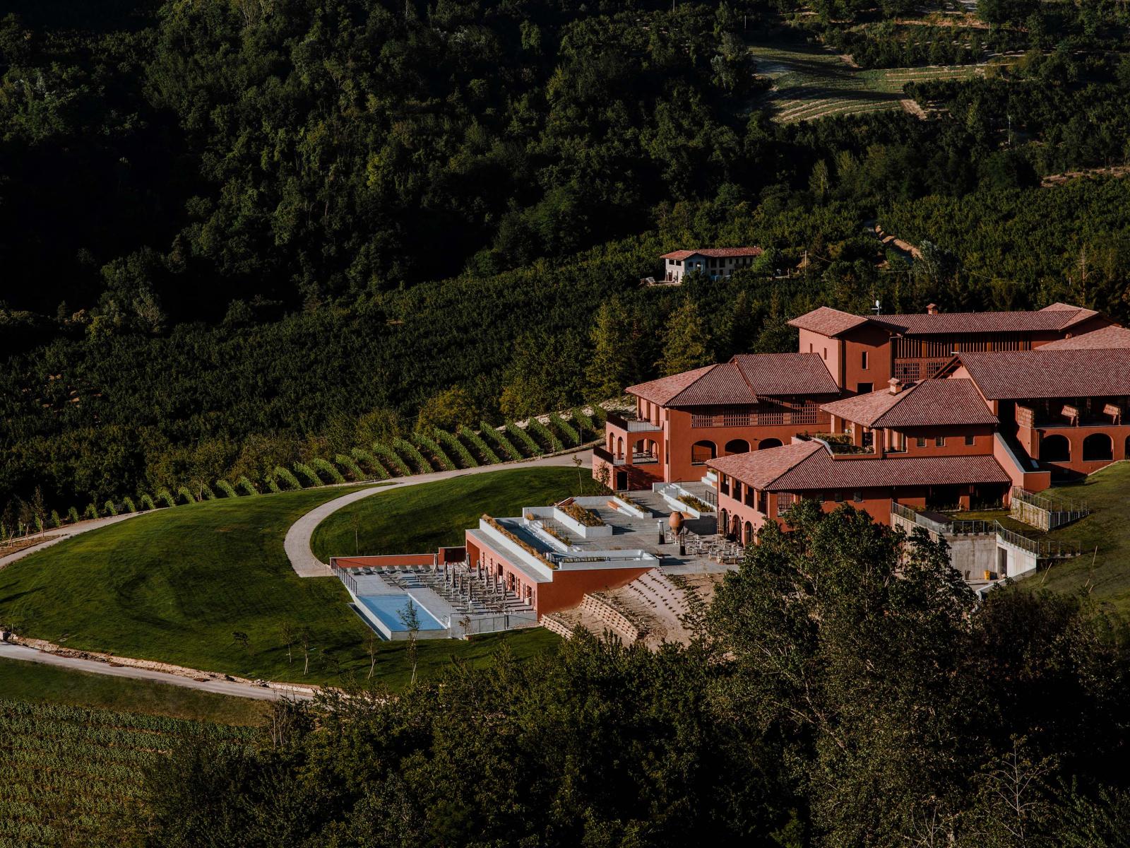 Aerial view of Casa di Langa