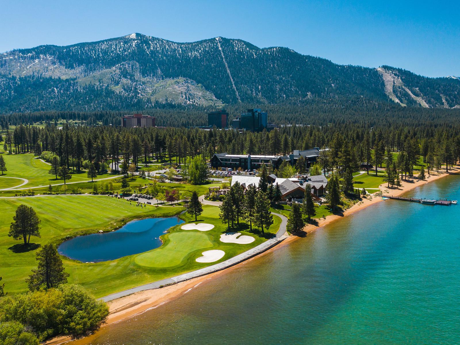 Edgewood Tahoe Resort Aerial View at Summer