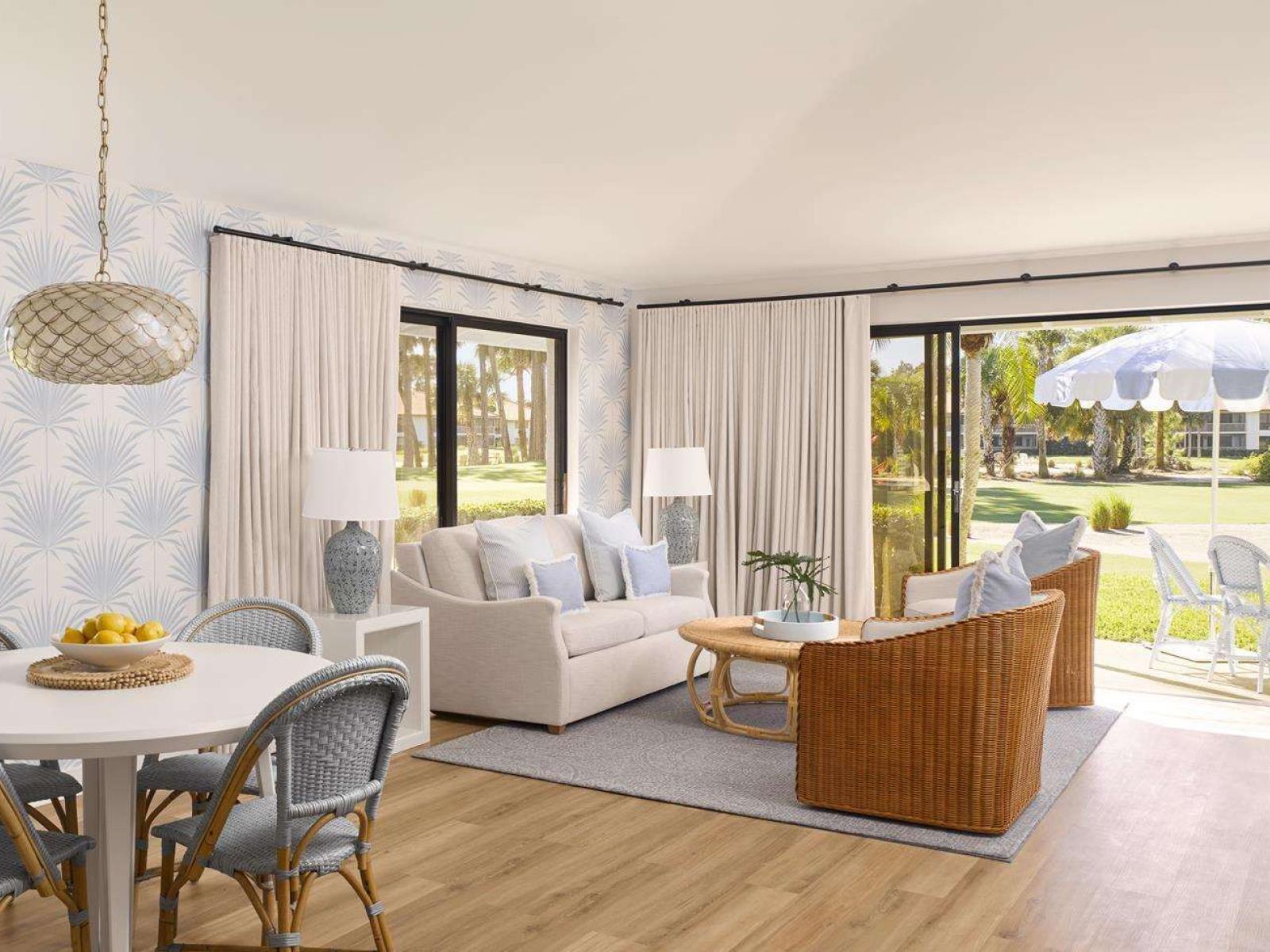 Interior living space from the Two Bedroom Cottage at PGA National Resort