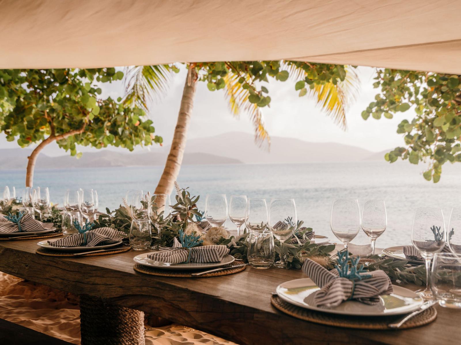 Necker Island Turtle Beach Dining