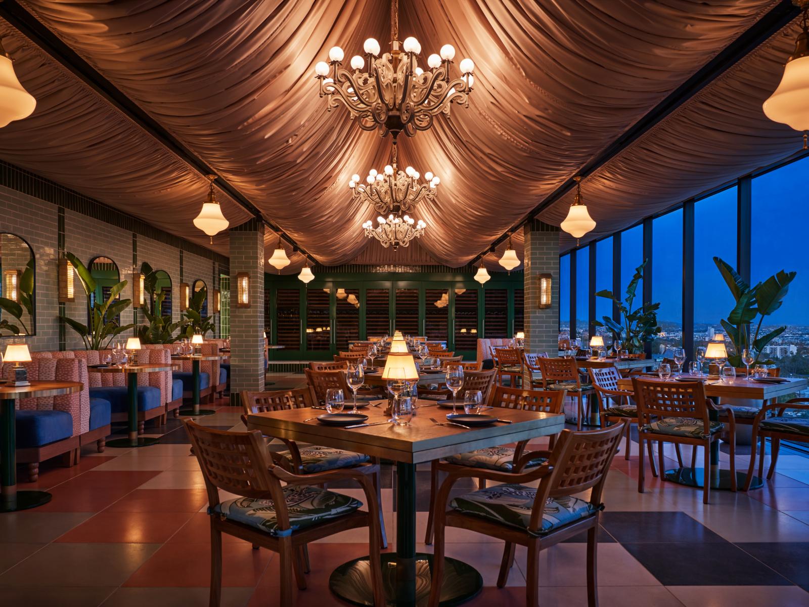 The Sun Rose West Hollywood Dining at Night