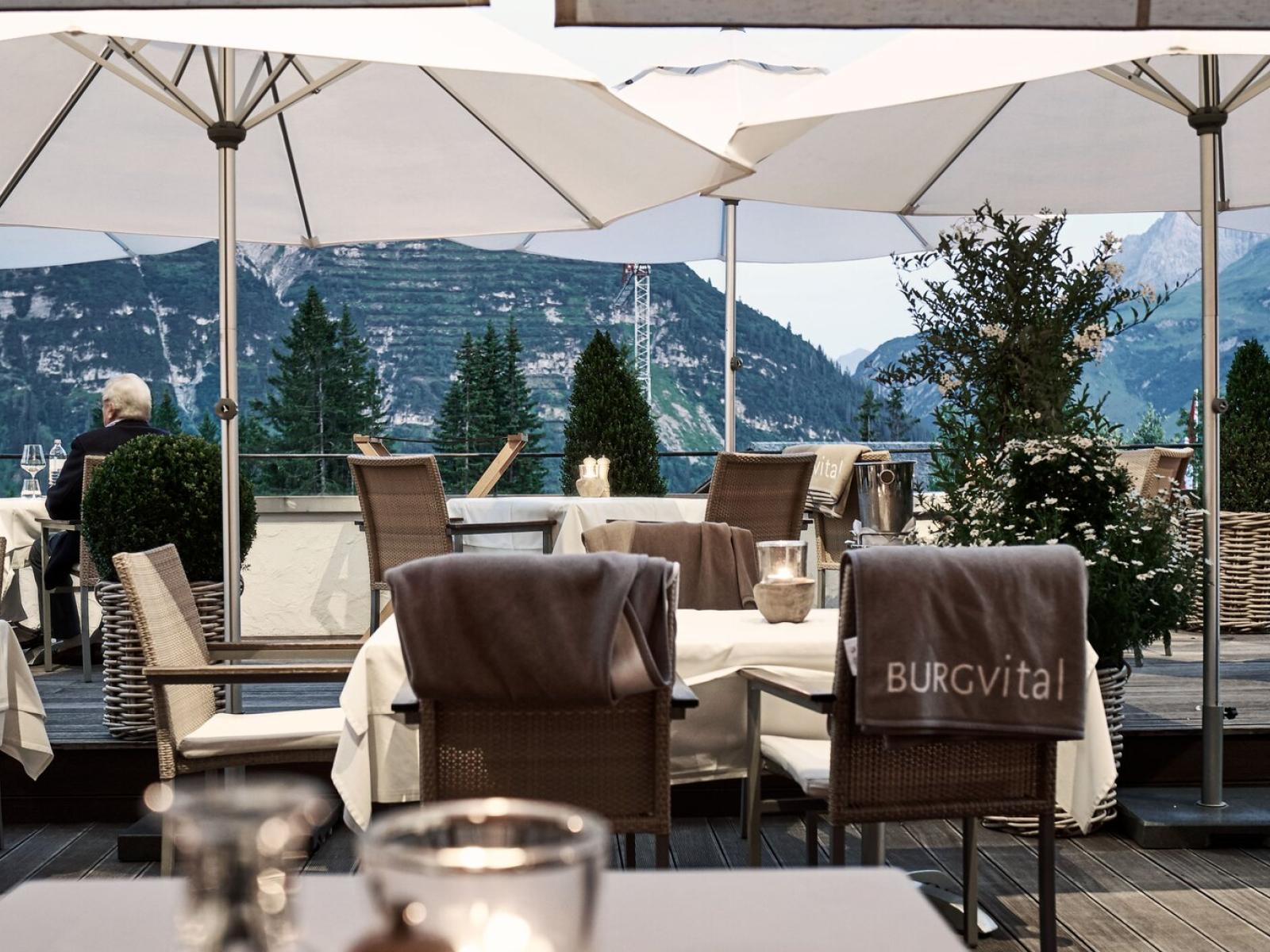 Burg Vital Resort Sun Restaurant Terrace