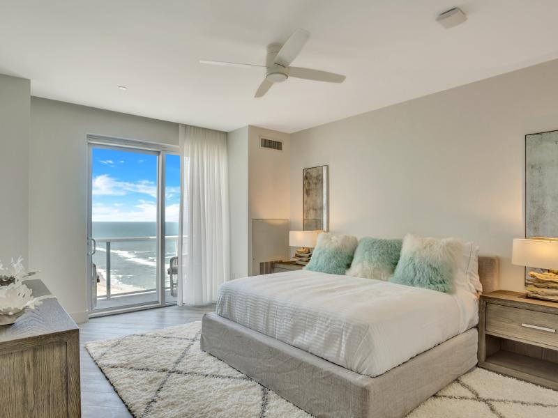Bedroom with ocean view