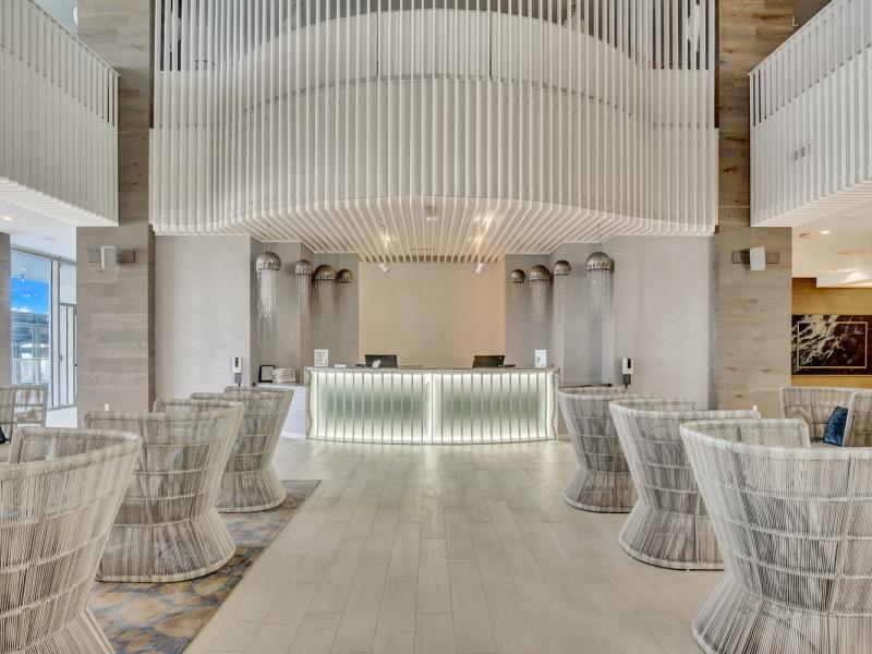 reception desk and lobby