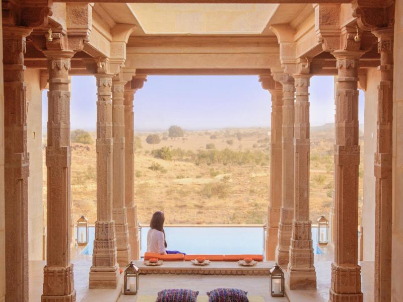 View of desert from Thar Haveli Room
