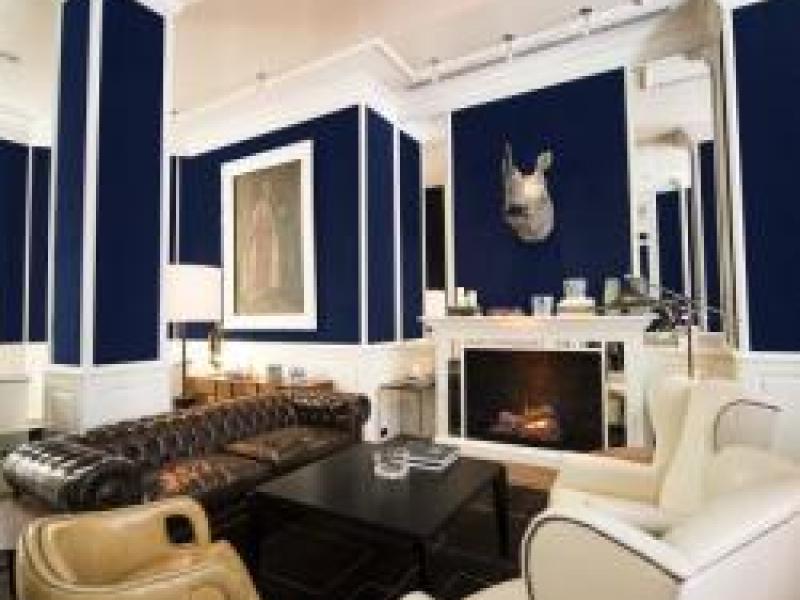 Lobby with Fireplace