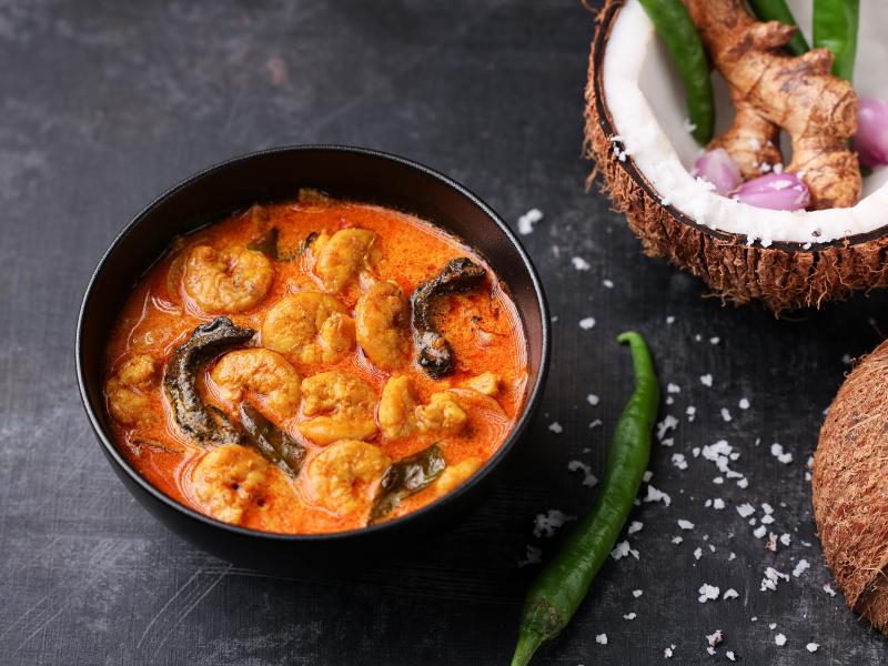 Fresh seafood with Indian influence