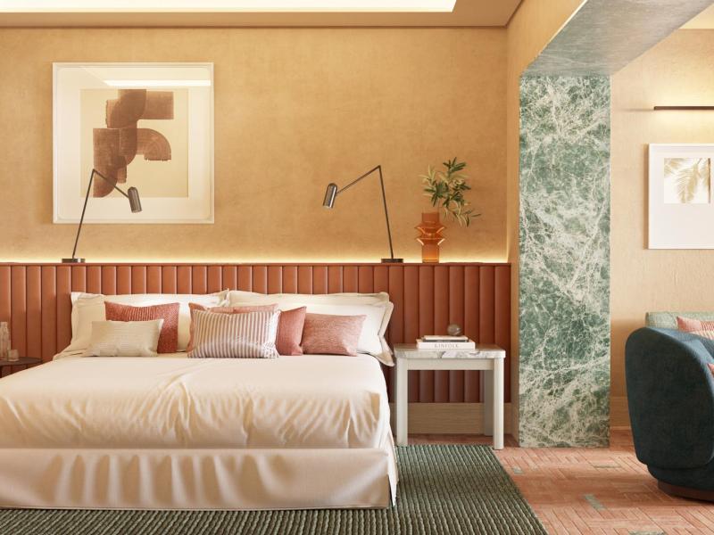 Front sea view double room with salon