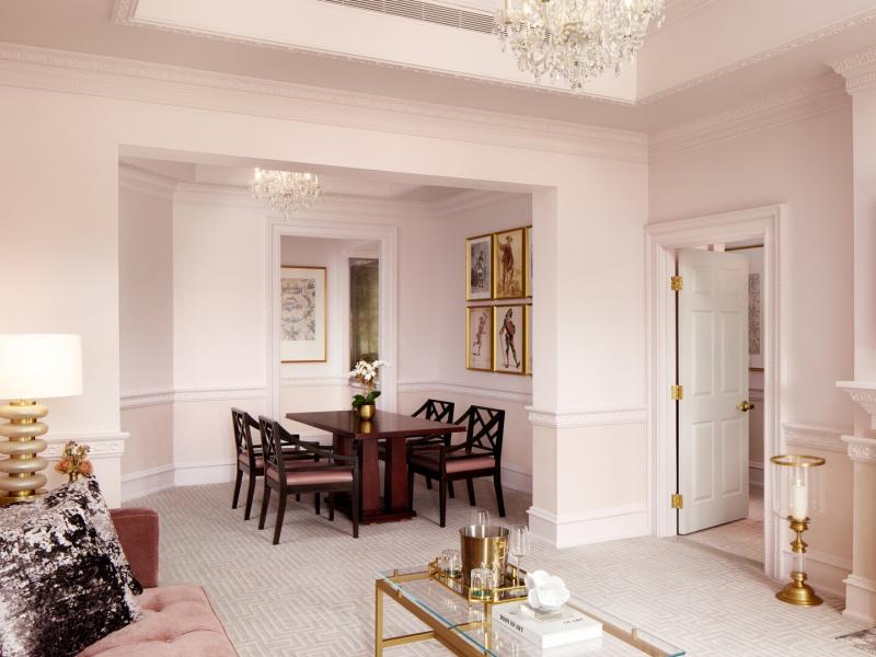 The Chateau Club Floor King Suite Dining Room