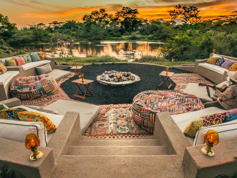 Finch Hattons Luxury Safari Camp Lounge Area