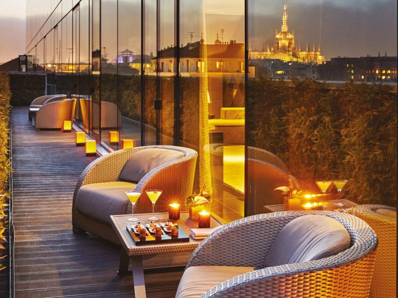 Milano Suite Terrace Light up at Night